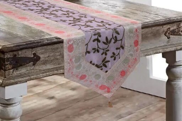 EZRA Silk Table Runner For Living Room (14X72 Inch) - Free Size, Silk, Pack Of 1